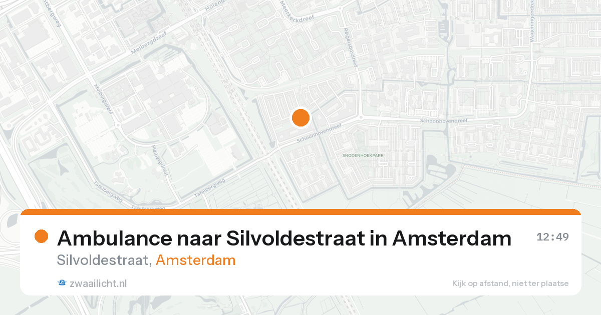 Ambulance naar Silvoldestraat in Amsterdam — 18 aug 2026