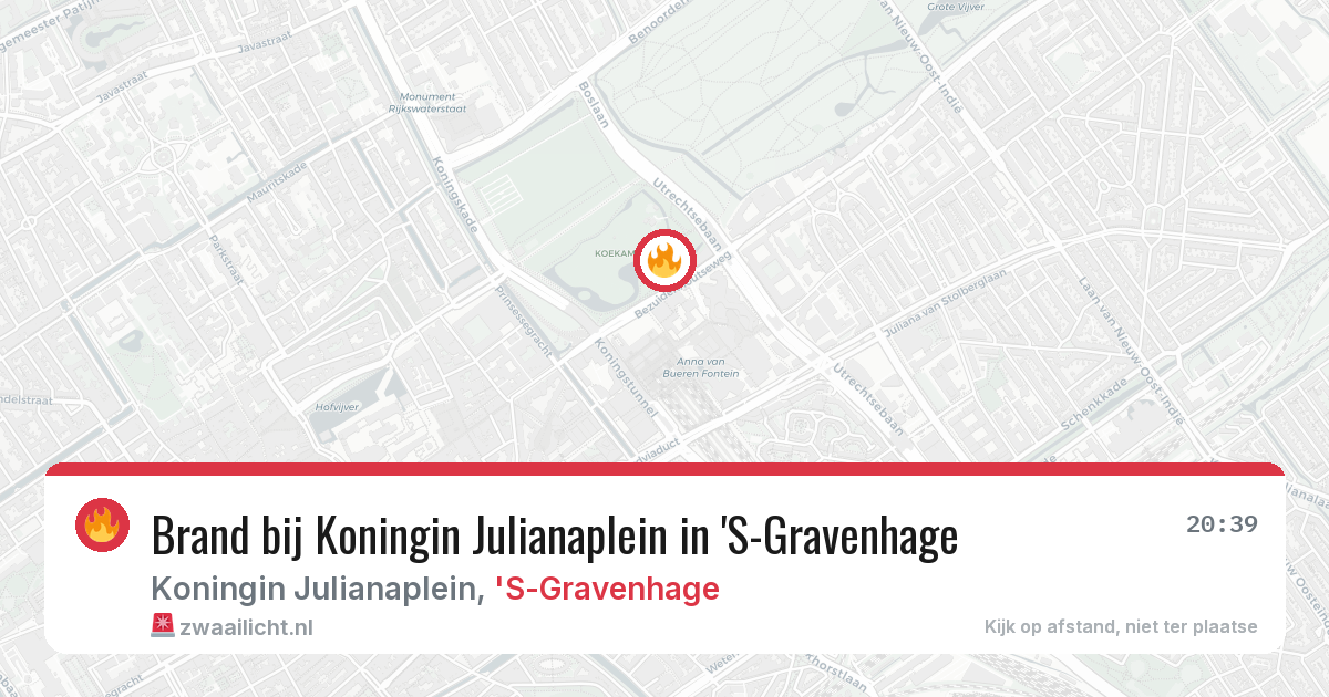 Brand bij Koningin Julianaplein in 'S-Gravenhage — 28 mrt 2026