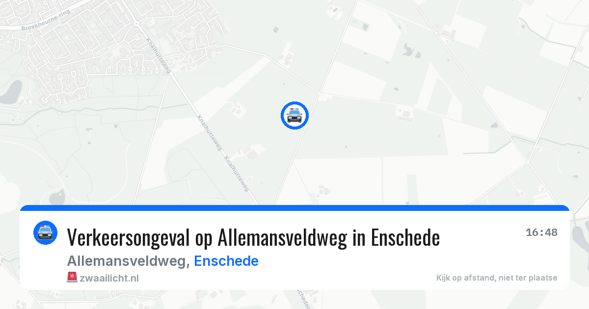 Verkeersongeval op Allemansveldweg in Enschede — 17 apr 2026