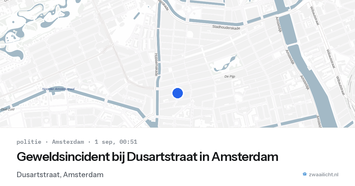 Geweldsincident bij Dusartstraat in Amsterdam — 31 aug 2026