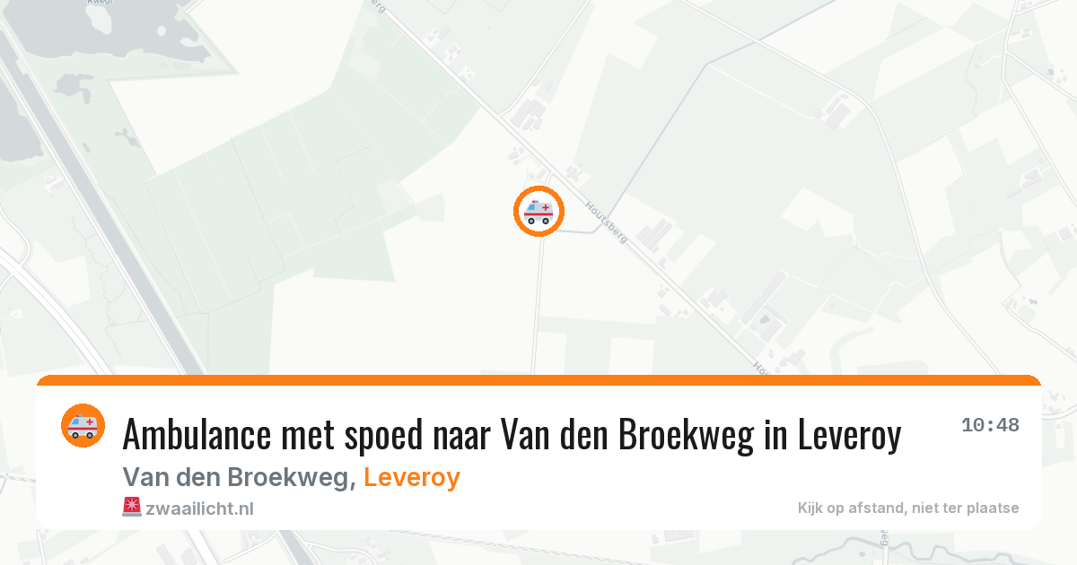 Ambulance met spoed naar Van den Broekweg in Leveroy — 15 mrt 2026
