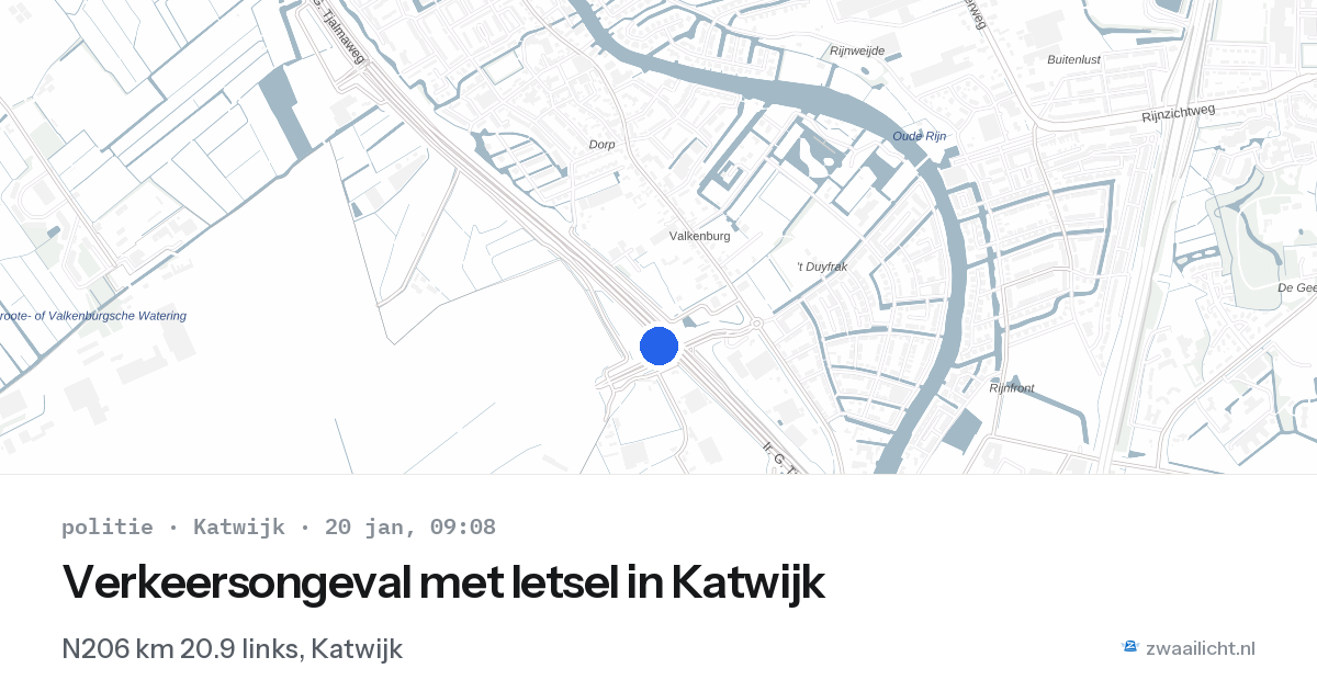 Verkeersongeval met letsel in Katwijk — 20 jan 2026