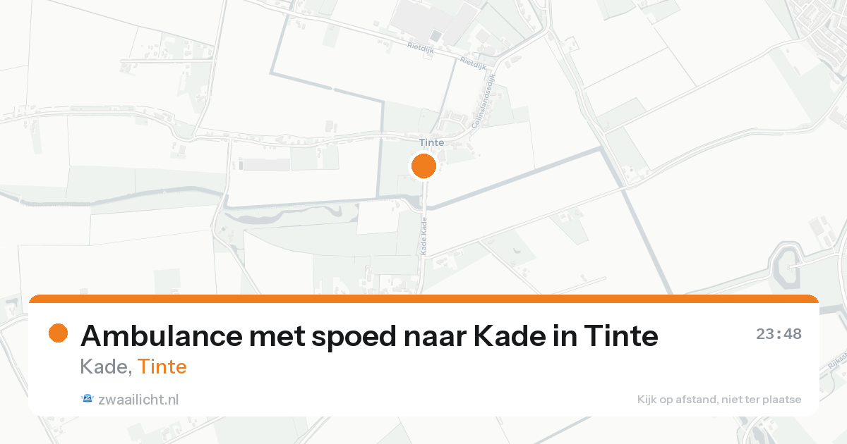 Ambulance met spoed naar Kade in Tinte — 20 aug 2026