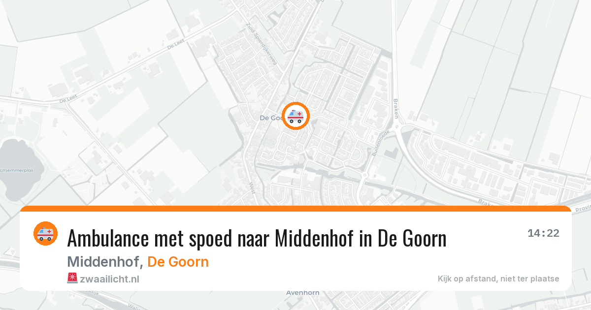 Ambulance met spoed naar Middenhof in De Goorn — 3 mrt 2026