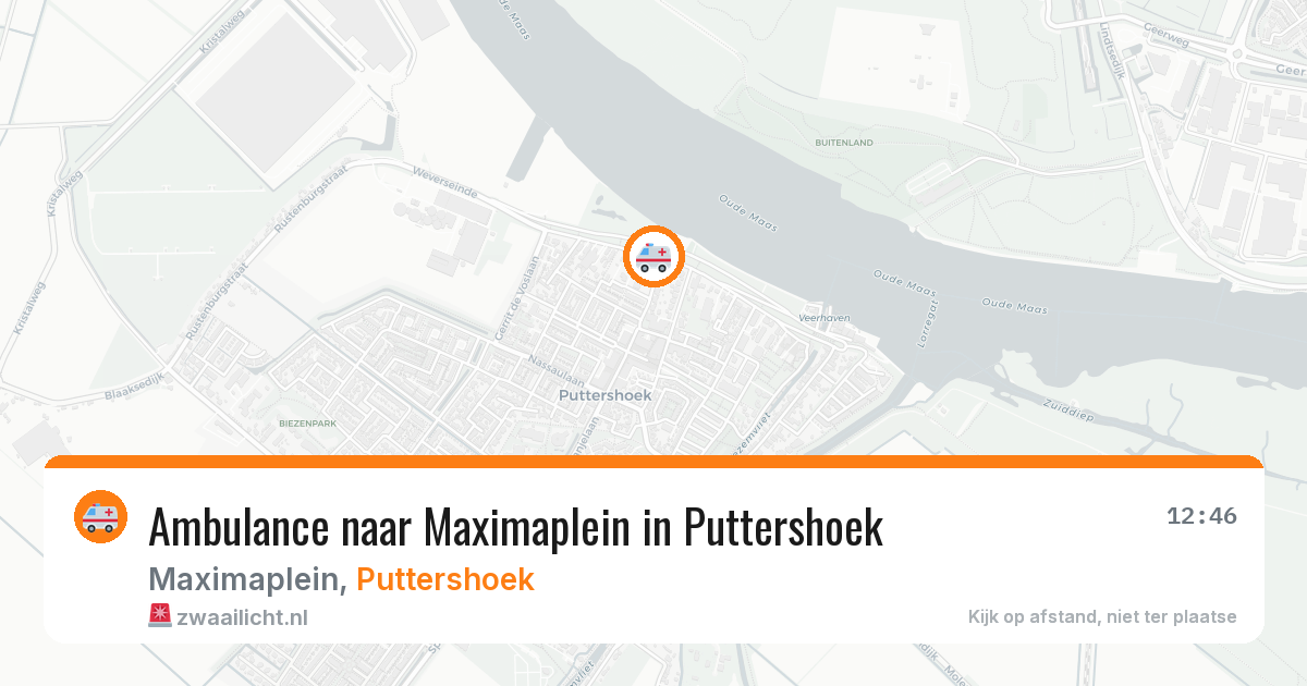 Ambulance naar Maximaplein in Puttershoek — 11 mei 2026