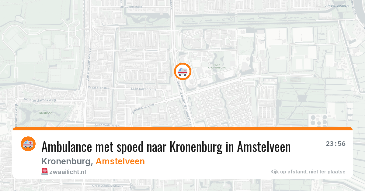 Ambulance met spoed naar Kronenburg in Amstelveen — 3 apr 2026