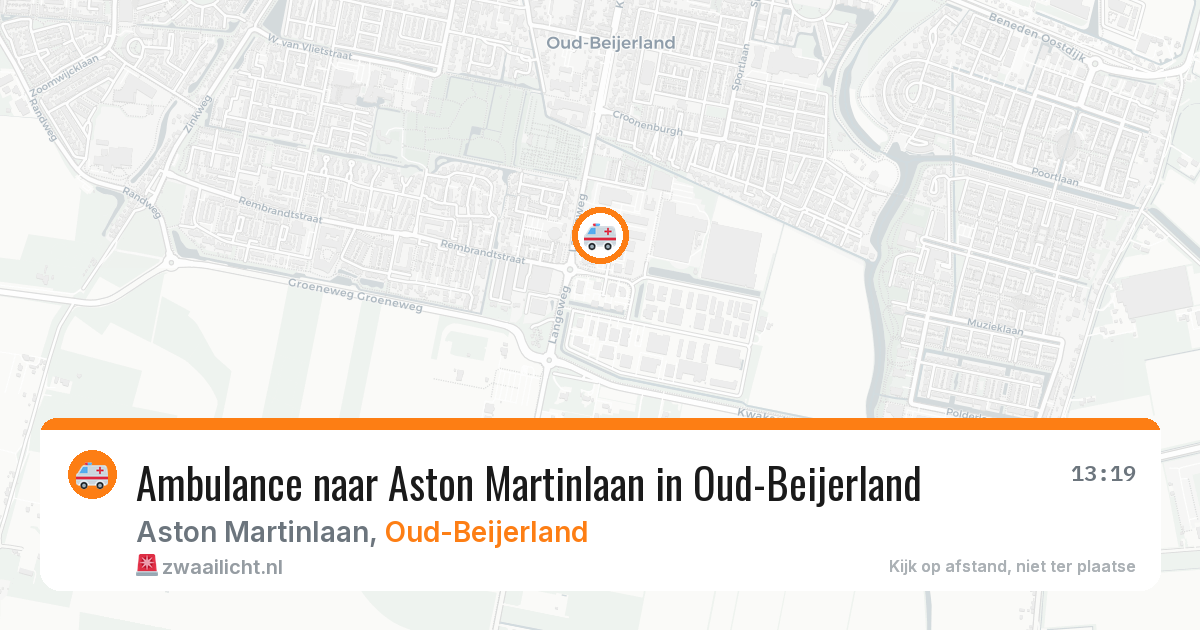 Ambulance naar Aston Martinlaan in Oud-Beijerland — 12 mei 2026
