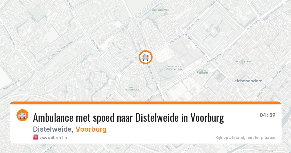 Ambulance met spoed naar Distelweide in Voorburg — 5 jul 2026