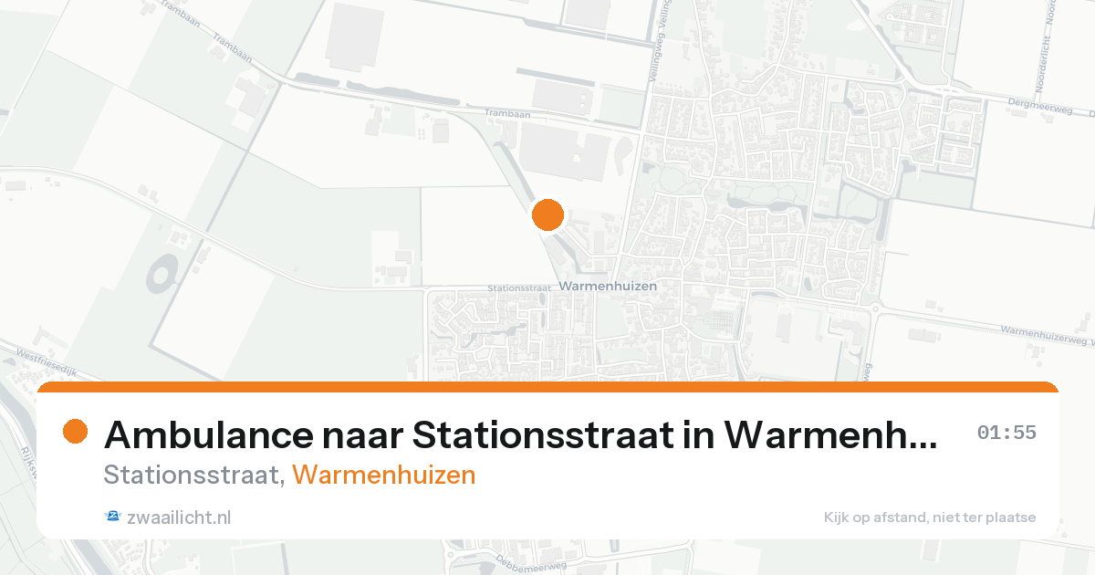 Ambulance naar Stationsstraat in Warmenhuizen — 18 aug 2026