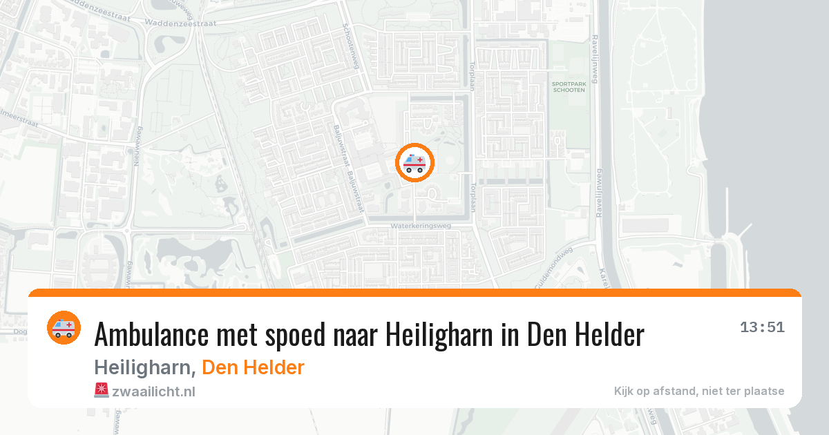 Ambulance met spoed naar Heiligharn in Den Helder — 5 apr 2026