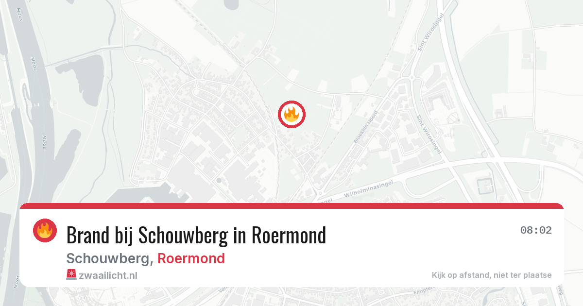 Brand bij Schouwberg in Roermond — 2 mei 2026