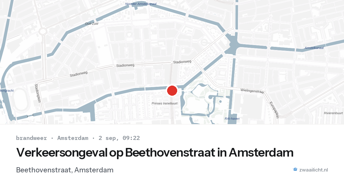 Verkeersongeval op Beethovenstraat in Amsterdam — 2 sep 2026