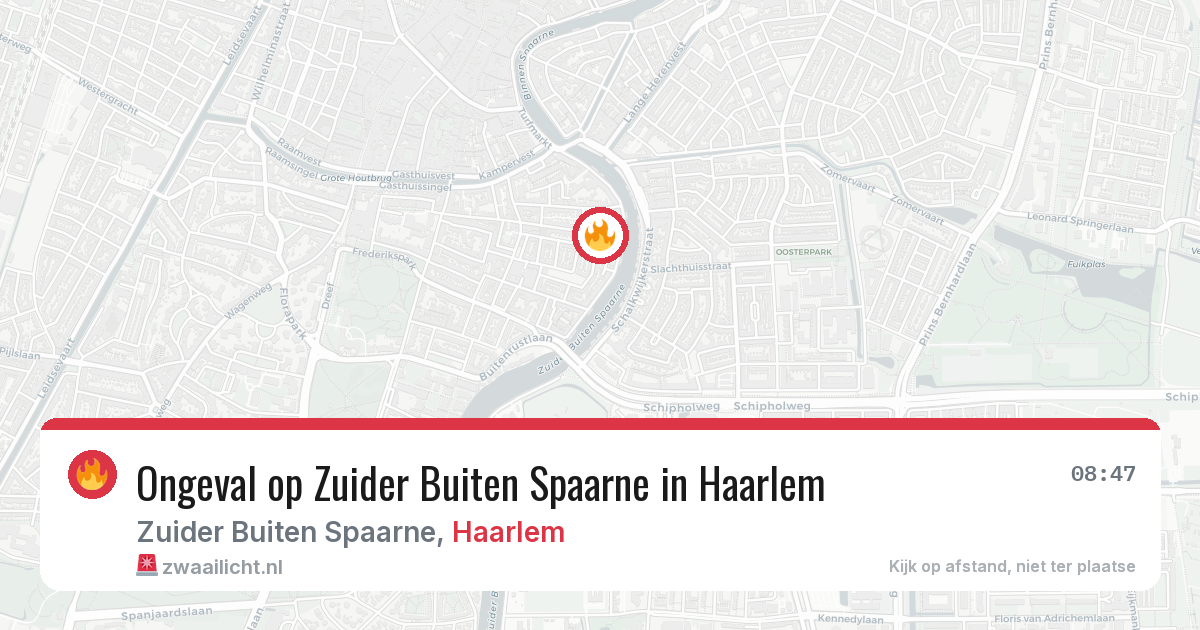Ongeval op Zuider Buiten Spaarne in Haarlem — 10 jun 2026