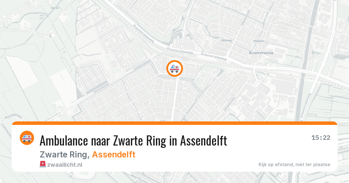 Ambulance naar Zwarte Ring in Assendelft — 10 mrt 2026