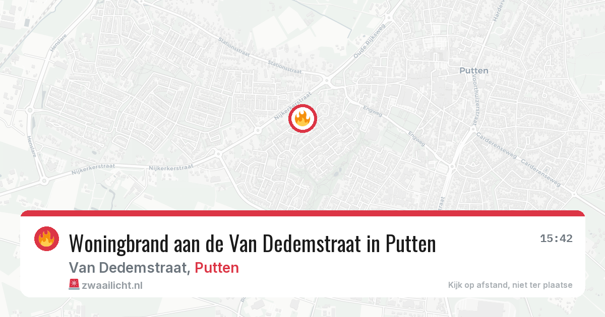 Woningbrand aan de Van Dedemstraat in Putten — 23 mei 2026