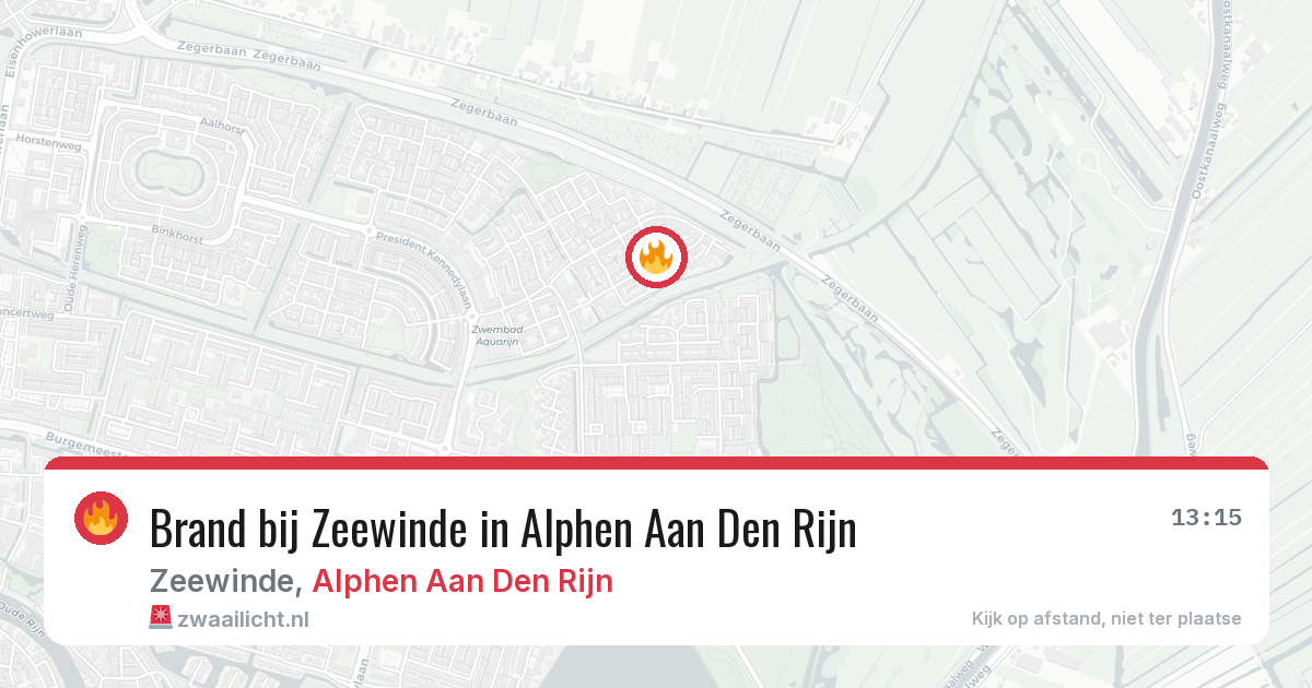 Brand bij Zeewinde in Alphen Aan Den Rijn — 24 jun 2026