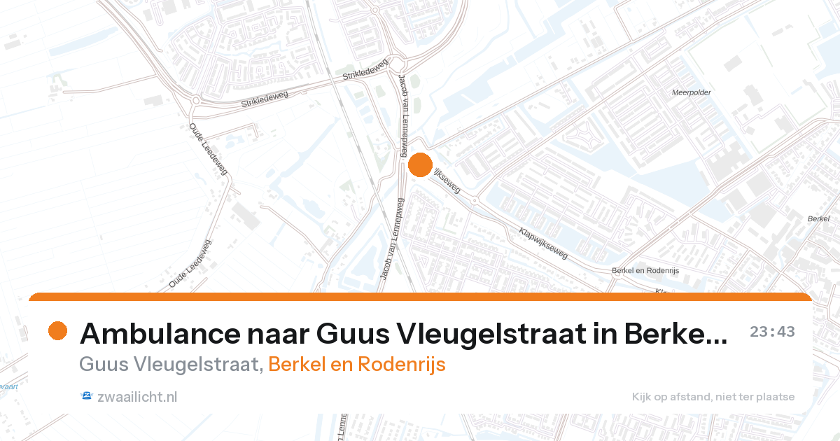 Ambulance naar Guus Vleugelstraat in Berkel en Rodenrijs — 9 jul 2026