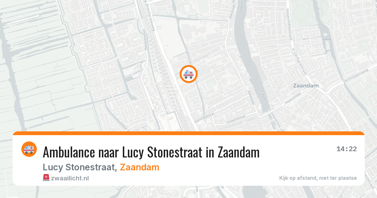 Ambulance naar Lucy Stonestraat in Zaandam — 31 mrt 2026