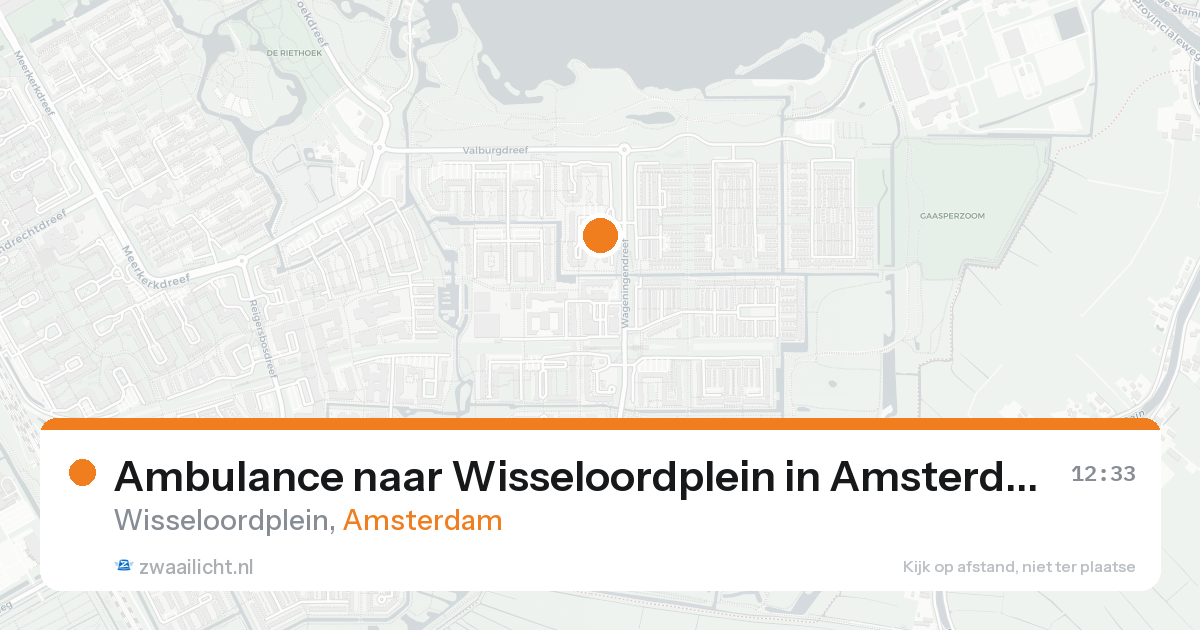 Ambulance naar Wisseloordplein in Amsterdam — 20 aug 2026