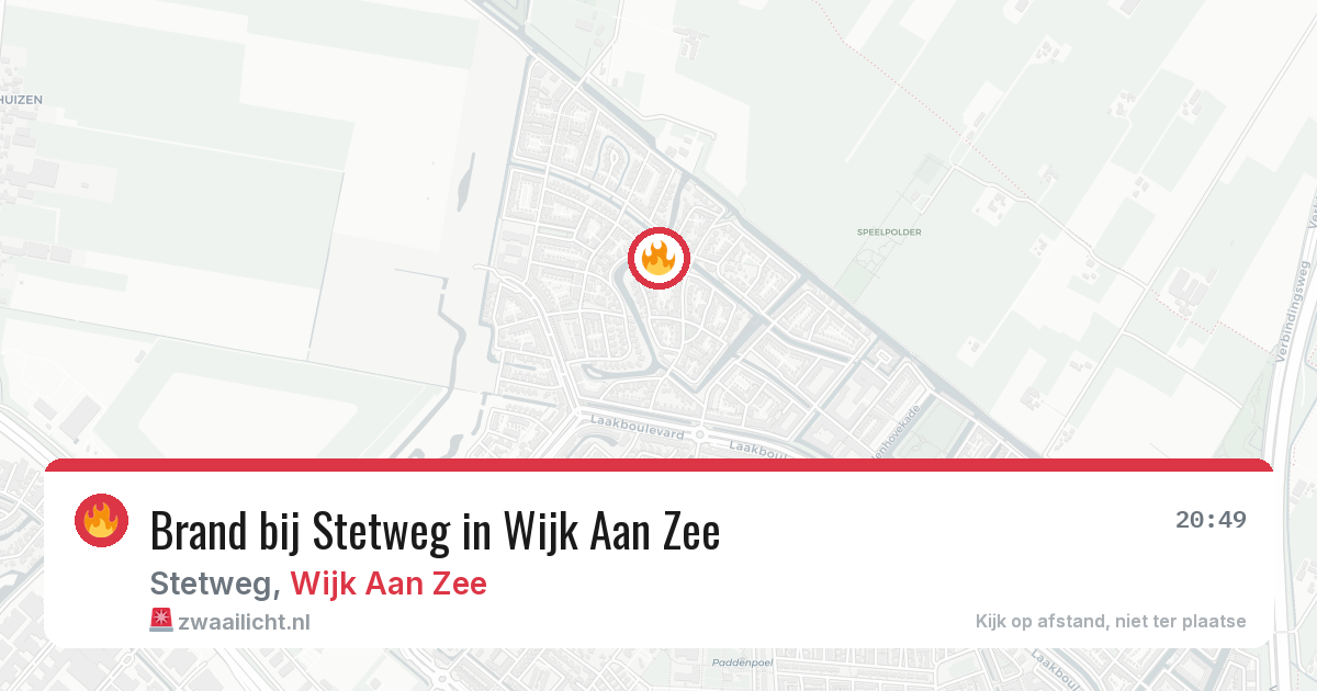 Brand bij Stetweg in Wijk Aan Zee — 29 jan 2026