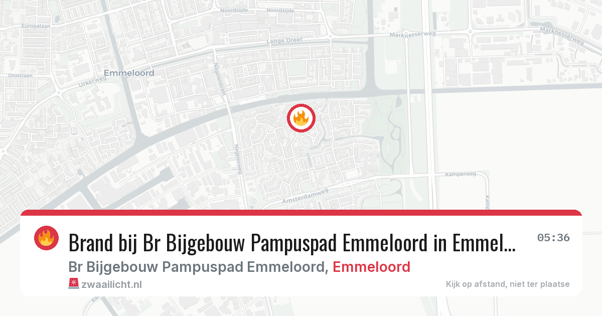 Brand bij Br Bijgebouw Pampuspad Emmeloord in Emmeloord — 8 feb 2026