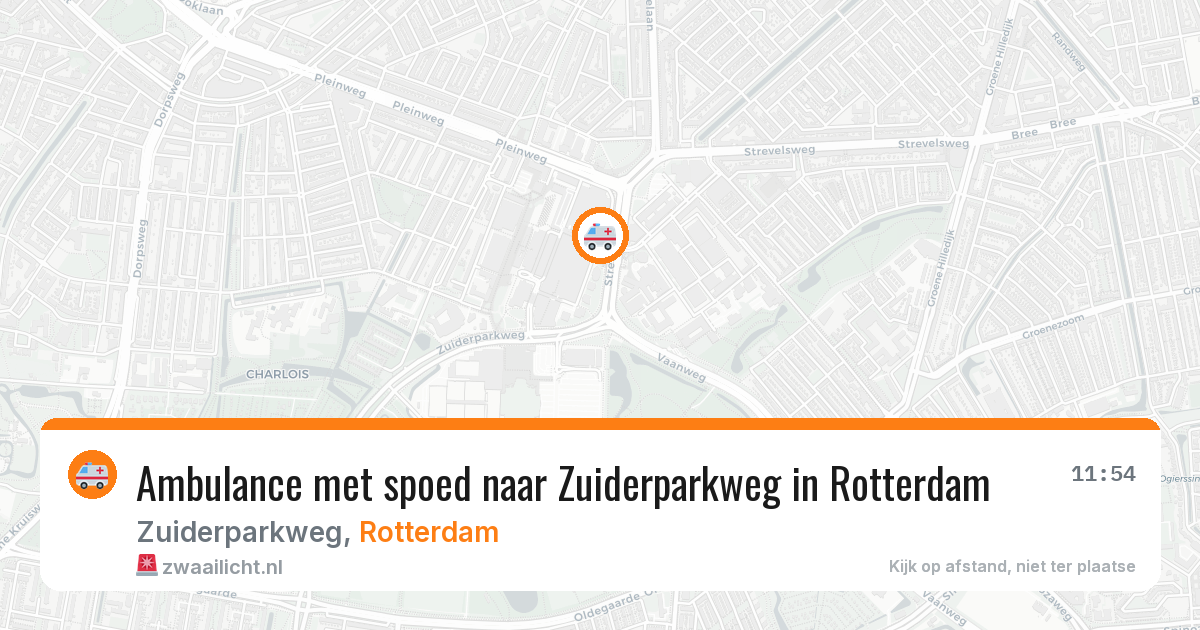 Ambulance met spoed naar Zuiderparkweg in Rotterdam — 1 apr 2026
