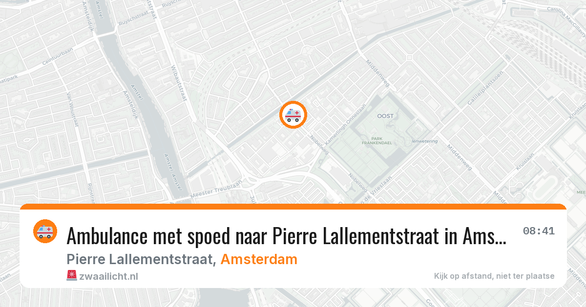 Ambulance met spoed naar Pierre Lallementstraat in Amsterdam — 13 apr 2026