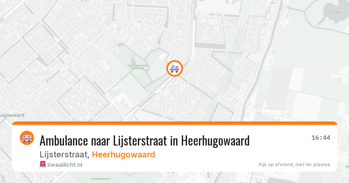 Ambulance naar Lijsterstraat in Heerhugowaard — 10 jun 2026
