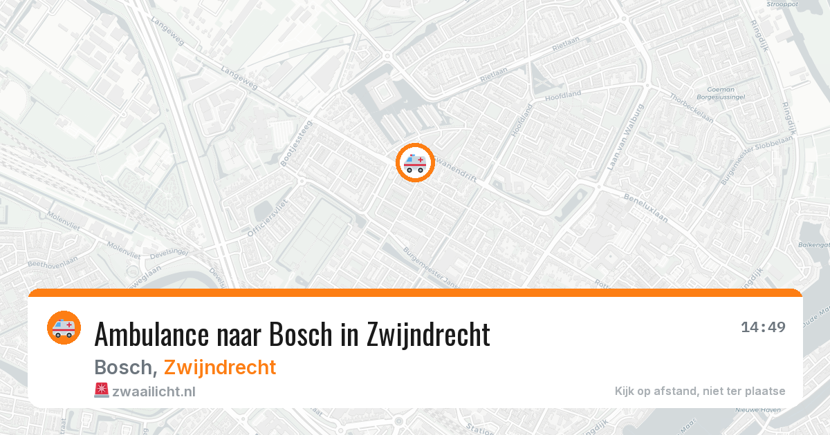 Ambulance naar Bosch in Zwijndrecht — 16 jun 2026