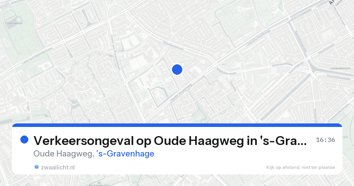 Verkeersongeval op Oude Haagweg in 's-Gravenhage — 25 aug 2026