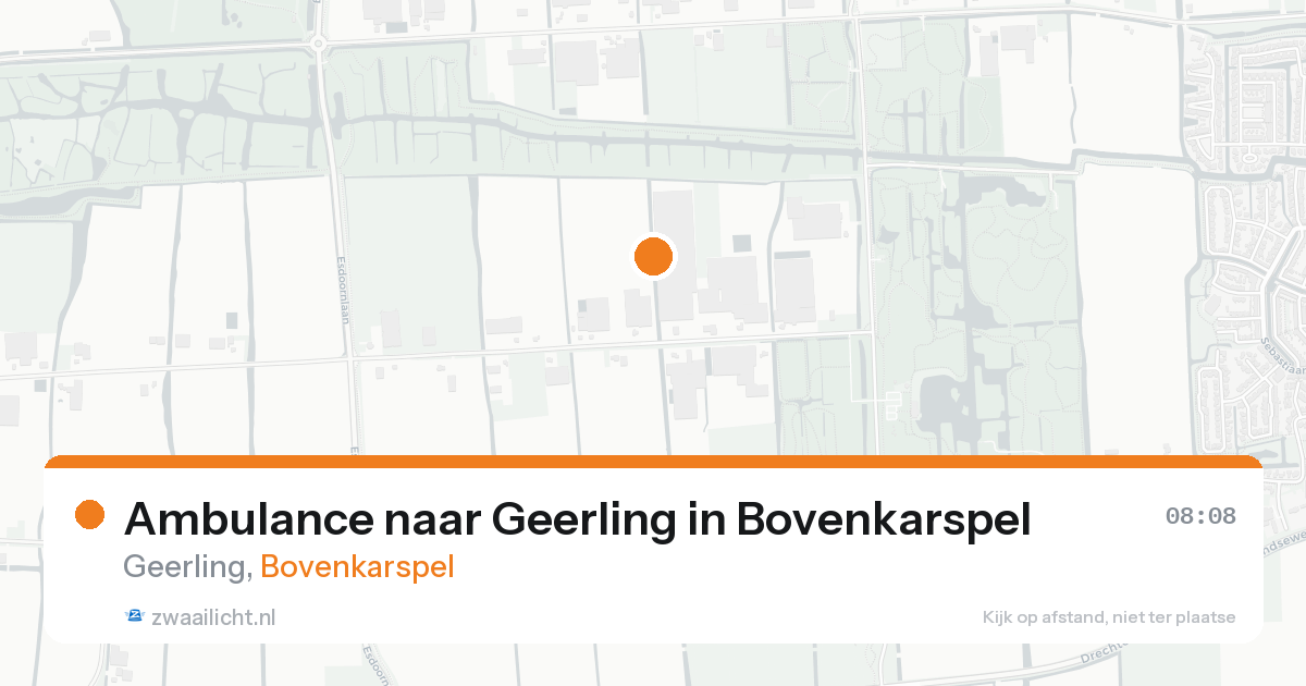 Ambulance naar Geerling in Bovenkarspel — 23 aug 2026