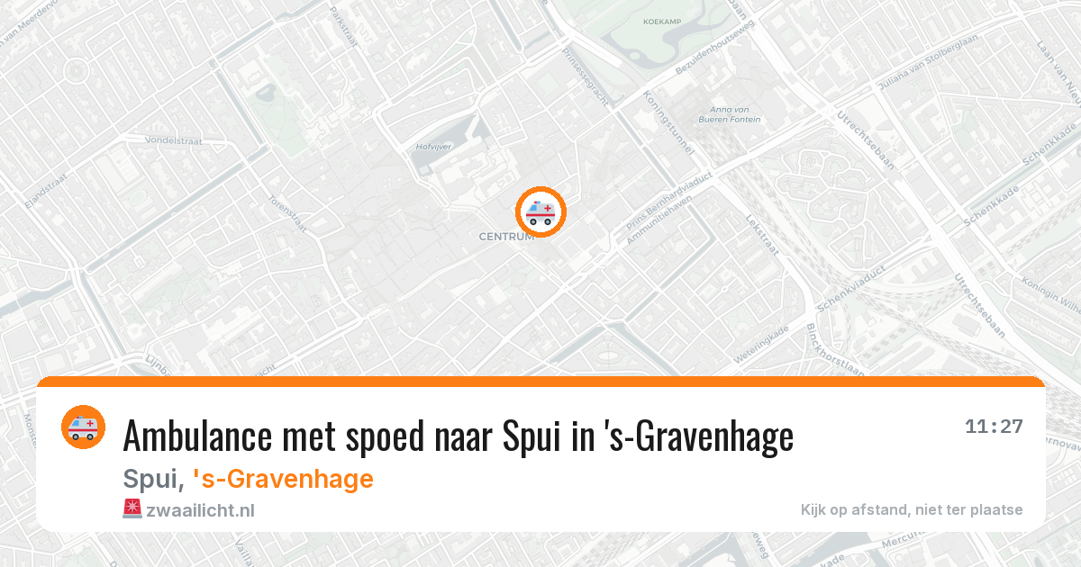 Ambulance met spoed naar Spui in 's-Gravenhage — 3 feb 2026