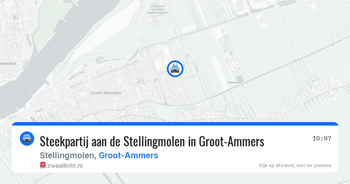 Steekpartij aan de Stellingmolen in Groot-Ammers — 24 mrt 2026