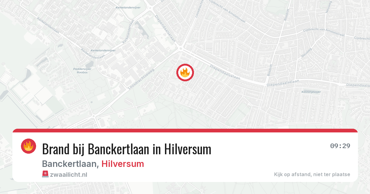 Brand bij Banckertlaan in Hilversum — 29 jun 2026