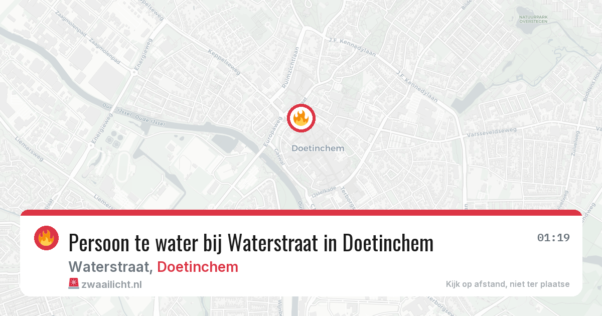 Persoon te water bij Waterstraat in Doetinchem — 28 jun 2026