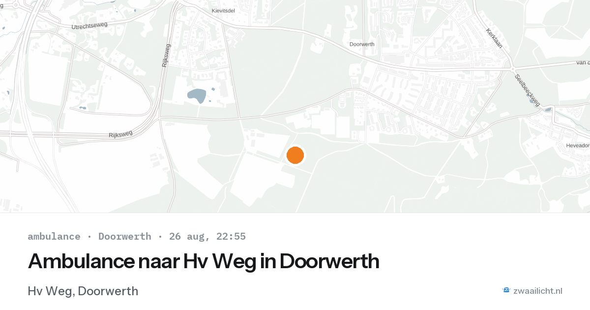 Ambulance naar Hv Weg in Doorwerth — 26 aug 2026