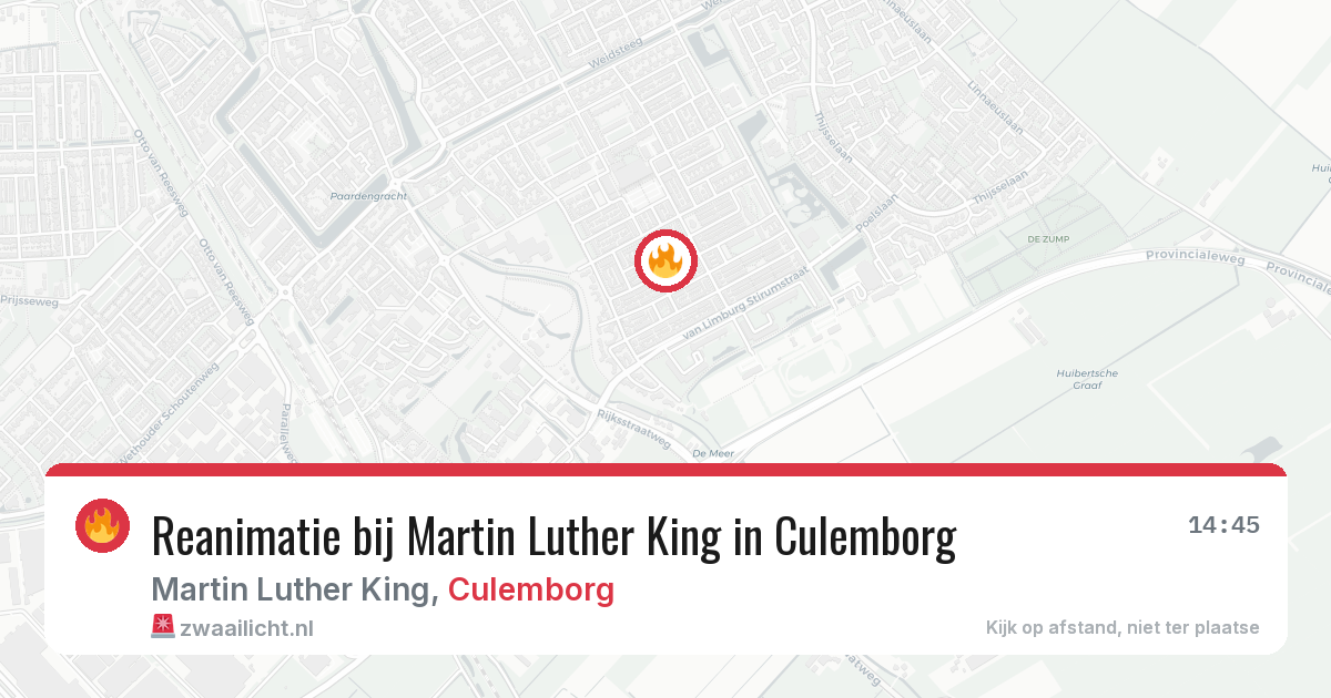 Reanimatie bij Martin Luther King in Culemborg — 29 jun 2026