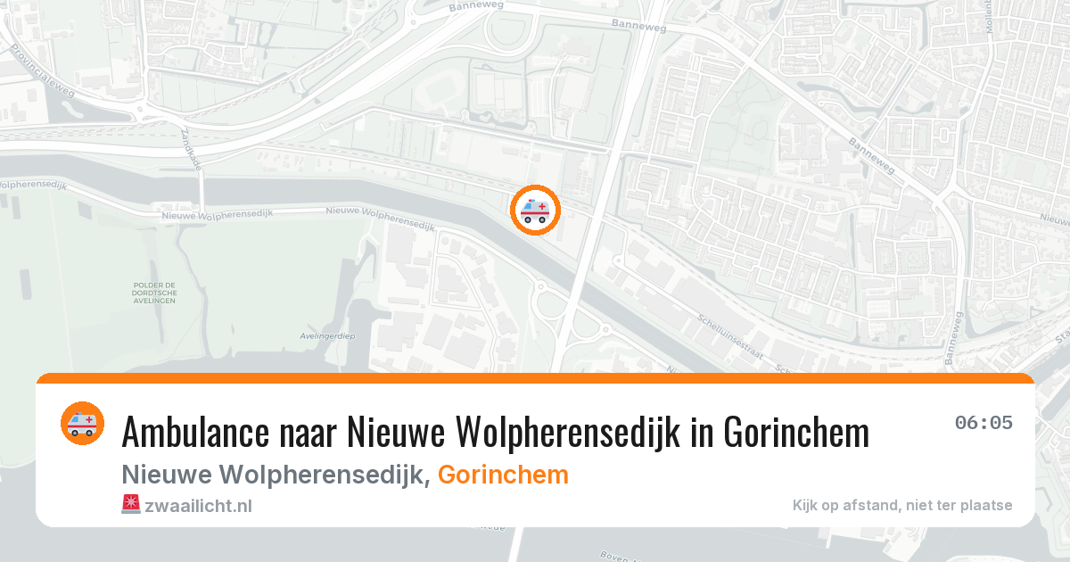 Ambulance naar Nieuwe Wolpherensedijk in Gorinchem — 4 mei 2026