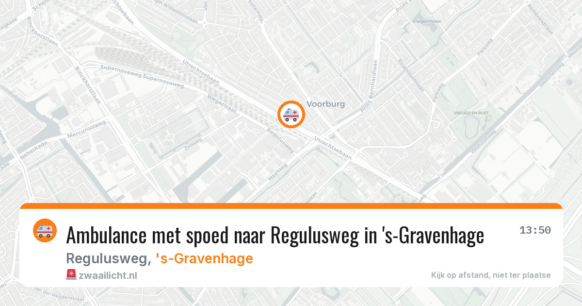 Ambulance met spoed naar Regulusweg in 's-Gravenhage — 25 mrt 2026