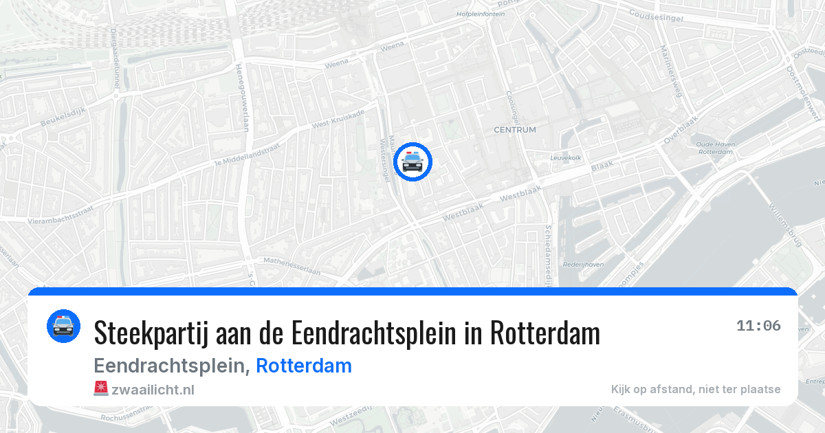 Steekpartij aan de Eendrachtsplein in Rotterdam — 11 aug 2026