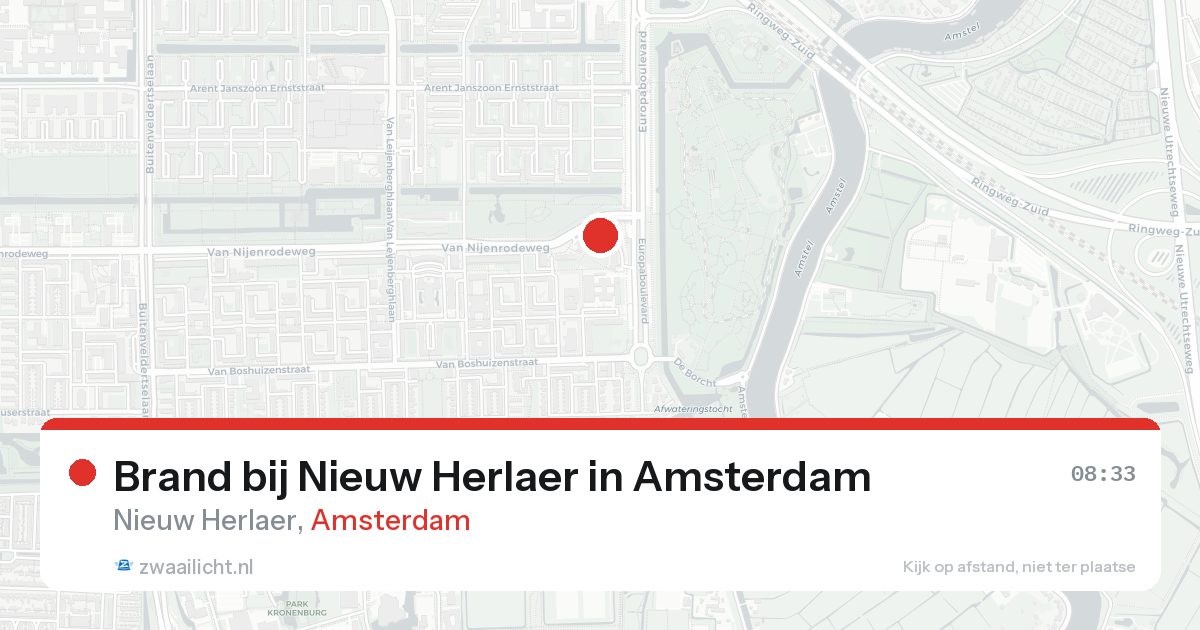 Brand bij Nieuw Herlaer in Amsterdam — 2 jun 2026