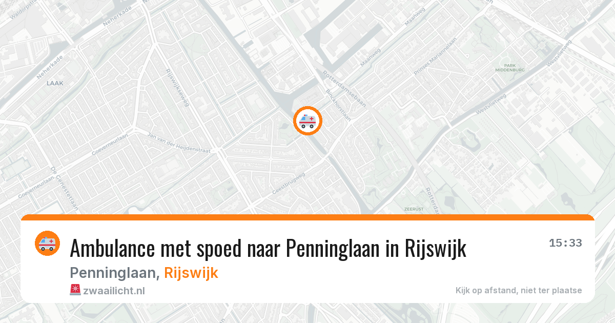 Ambulance met spoed naar Penninglaan in Rijswijk — 29 mei 2026