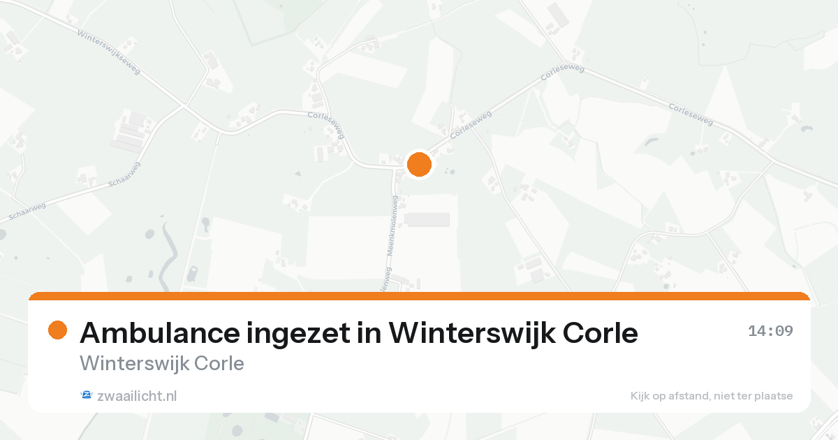 Ambulance ingezet in Winterswijk Corle — 13 aug 2026