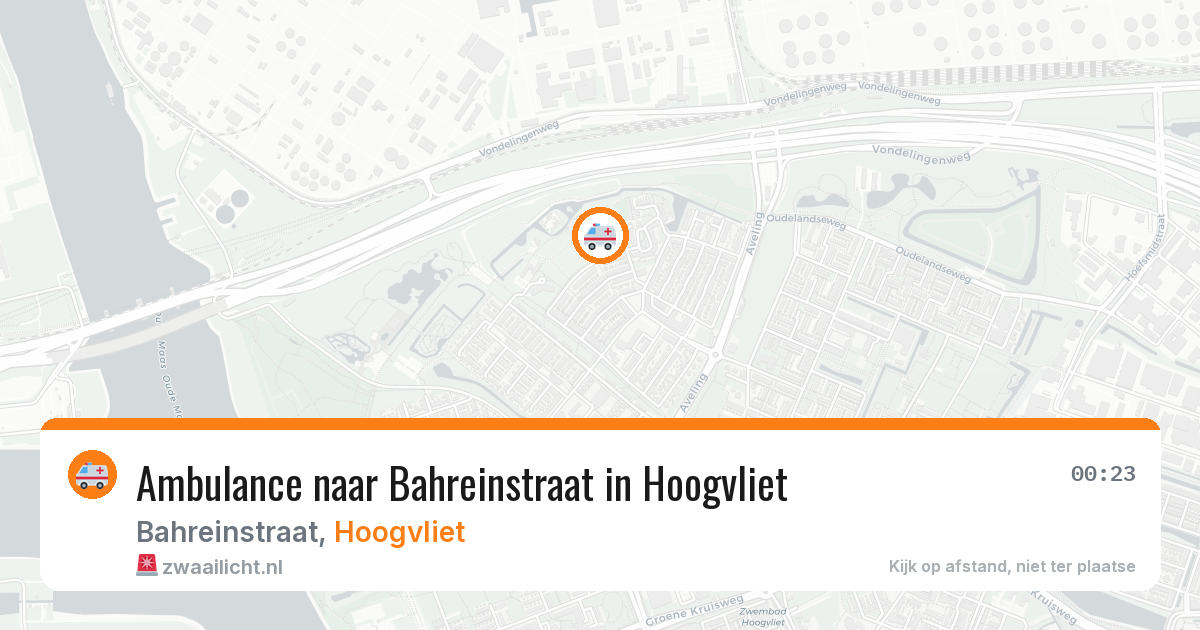 Ambulance naar Bahreinstraat in Hoogvliet — 17 jun 2026