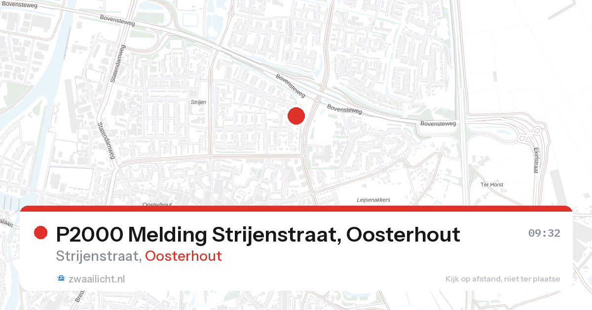 P2000 Melding Strijenstraat, Oosterhout — 4 feb 2026