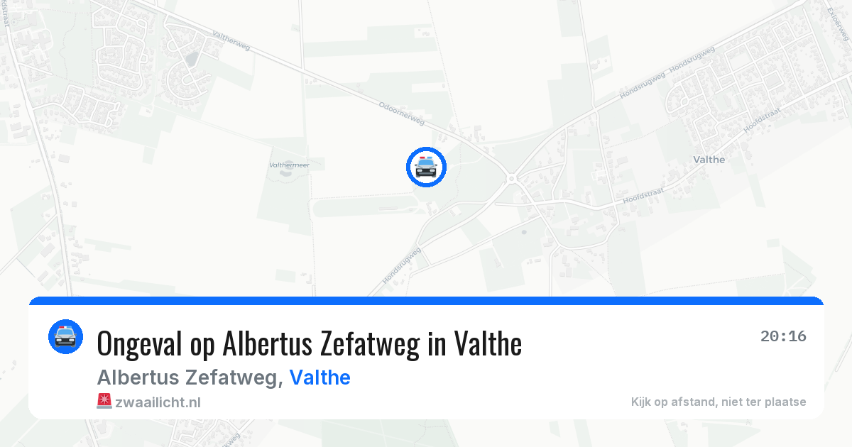 Ongeval op Albertus Zefatweg in Valthe — 25 apr 2026