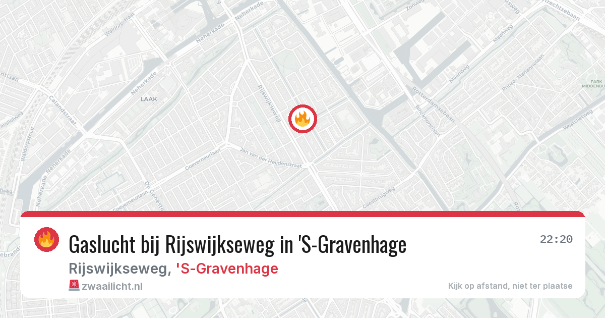Gaslucht bij Rijswijkseweg in 'S-Gravenhage — 8 mei 2026