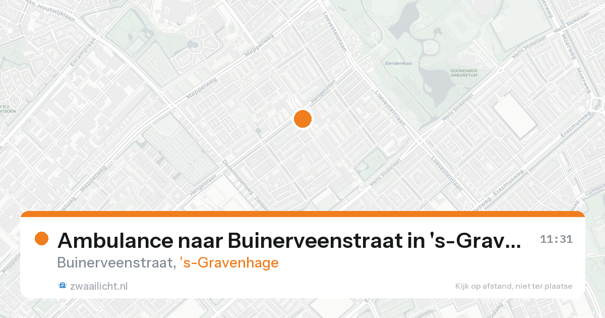 Ambulance naar Buinerveenstraat in 's-Gravenhage — 15 aug 2026