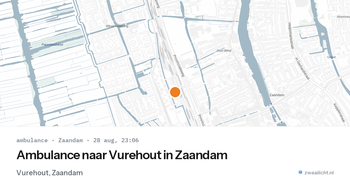 Ambulance naar Vurehout in Zaandam — 28 aug 2026