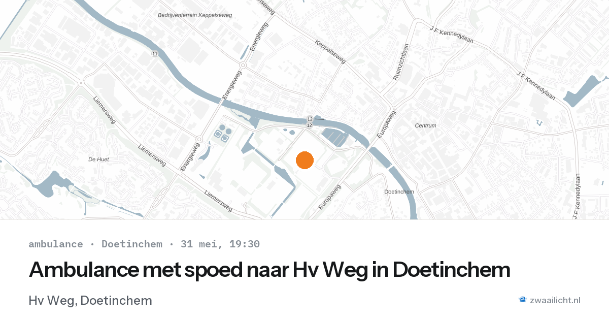 Ambulance met spoed naar Hv Weg in Doetinchem — 31 mei 2026